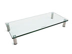 Monoprice Multimedia Desktop Stand 22 Inch Clear Glass