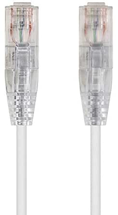 Monoprice 113525 Cat6 Ethernet Cable - 2ft White SlimRun
