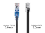 Monoprice Cat6A Patch Ethernet Cable 1ft Blue SlimRun
