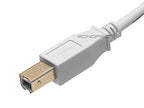 Monoprice 108614 1.5ft USB 2.0 A to B Cable - White