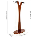PUNK Dual Guitar Floor Stand in Solid Sapele Wood