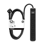 GE 45192 6-Outlet 12 Ft Power Strip