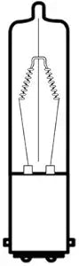 GE Halogen Lamp 100W T4 BA15d Base — main product image