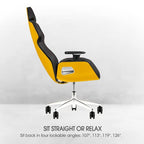 Thermaltake GGC-ARG-BYLFDL-01 ARGENT E700 Sanga Yellow Leather Gaming Chair
