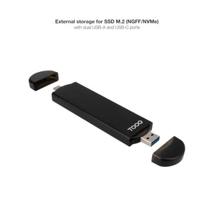 TOOQ TQE-2240B Aluminum M.2 NVMe/SATA SSD Enclosure