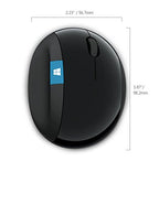 Microsoft L6V-00003 Sculpt Wireless Ergonomic Mouse - Black