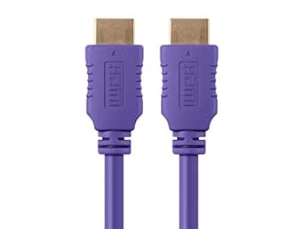 Monoprice High Speed HDMI Cable 6 Feet Purple