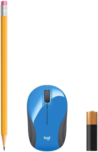 Logitech 910-002728 M187 Blue Wireless Mini Mouse Portable