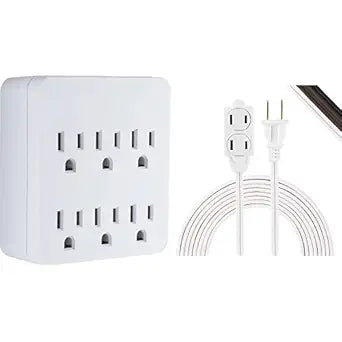 GE 6-Outlet & 3-Outlet Surge Protector Power Strip Combo