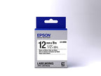 Epson C53S654021 LK-4WBN Black on White Label Tape 12mm