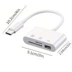 RediTekGo 3-in-1 USB-C SD and Micro SD Card Reader with USB 3.0 Port