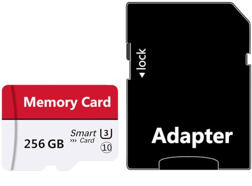 Rezhnzuqo 256GB microSD Card with Full-Size Adapter — main product image