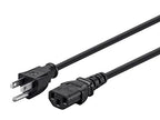 Monoprice 139783 3-Prong Power Cord NEMA 5-15P to IEC 60320 C13