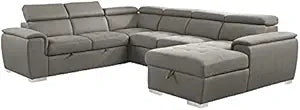 Lexicon Berel 4-Piece Sectional Pull-Out Bed Brown
