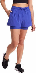 Spyder Ladies' Woven Active Shorts Blue Athletic Running Shorts