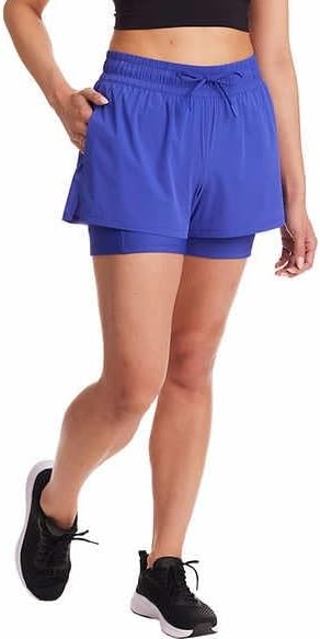 Spyder Ladies' Woven Active Shorts Blue Athletic Running Shorts