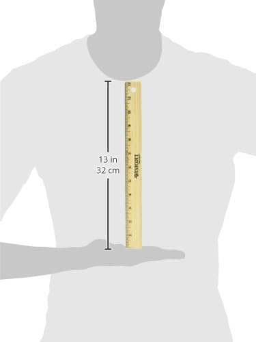 Westcott 10381 12 Inch Wooden Ruler