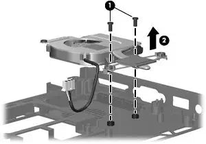 HP 451731-001 Elitebook 2510p Heatsink Fan Assembly — main product image