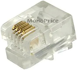 Monoprice RJ11 6P4C Modular Plug 50-Pack