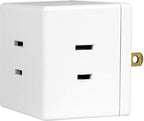 GE 54768 3-Outlet Polarized Wall Tap Adapter