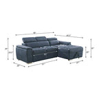 Lexicon 194840112198 Asheville Sleeper Sectional Blue