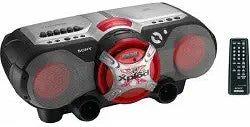 Sony CFDG505 Radio Cassette Recorder Boombox - Black