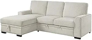Lexicon Morelia 2-Piece Beige Fabric Sectional Chaise
