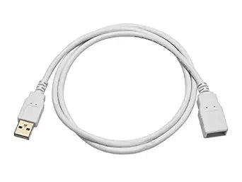 Monoprice 108605 3ft USB 2.0 A Male to Female Extension Cable (White) — main product image