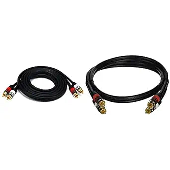 Monoprice Premium RCA Audio Cable - 6ft/3ft - Black — main product image