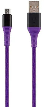 Monoprice 138335 AtlasFlex USB 2.0 Micro B Cable - 6ft Purple