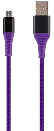 Monoprice 138335 AtlasFlex USB 2.0 Micro B Cable - 6ft Purple — main product image