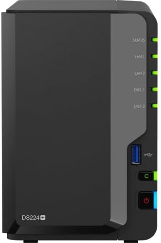 Synology DS224 2-Bay NAS 16TB HDD 16GB RAM