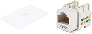 Monoprice 106725 Keystone Wall Plate & Cat6 Jack — main product image
