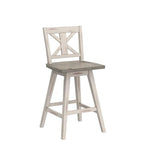 Lexicon D185602-24WT Havre Swivel Counter Barstools White