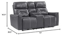 Lexicon S189446GY-2PW Edelweiss Power Reclining Loveseat Gray