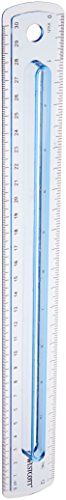 Westcott 00403 12-inch Finger Grip Ruler - Assorted