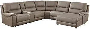 Lexicon LeGrande Power Reclining Sectional Sofa - Brown