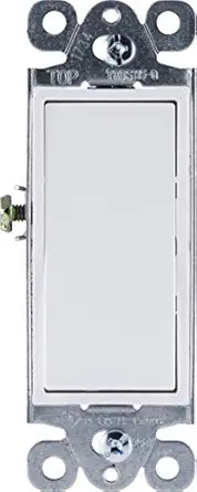 GE 18233 Paddle Rocker 3-Way Light Switch - White