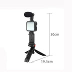 IHRTLH Portable Continuous Fill Light with Phone Holder and Stand