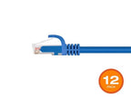 Monoprice 141815 Cat6 2ft Blue Ethernet Cable (12-Pack)