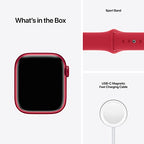 Apple Watch Series 7 41mm GPS + Cellular Red (Renewed)