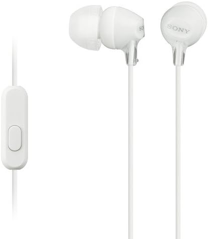 Sony Lightweight Deep Bass Earbuds: Android Mic & Remote (White)