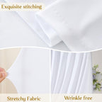 Tao-Ge White Draped Spandex Arch Cover Backdrop, 2-Pack