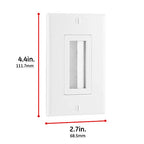 GE 57376 Brush Wall Plate 12-Pack - Cable Management