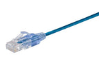 Monoprice Cat6A Ethernet Patch Cable - 1 Feet - Blue 5-Pack SlimRun