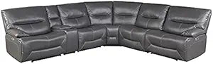 Lexicon Dyersburg 6-Piece Power Reclining Sectional Gray