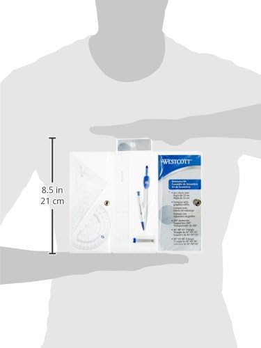 Westcott 14564 6-Piece Geometry Tool Kit, School Supplies