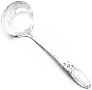 Community White Orchid Silverplate Gravy Ladle — main product image