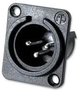 Neutrik NC3MPP 3-Pin Male XLR Connector - Black Plastic — main product image