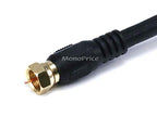 Monoprice 103034 RG6 Quad Shield Coaxial Cable - Black